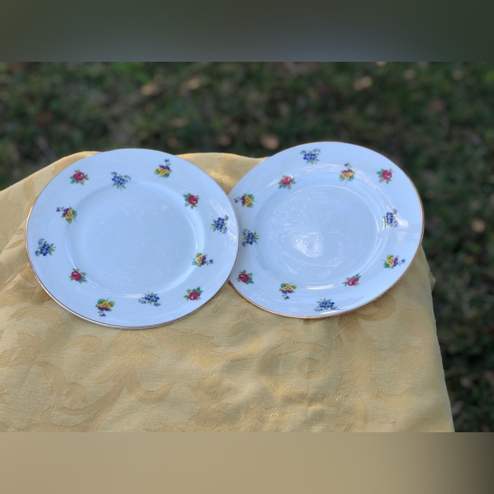 Royal Victoria Floral Bouquet dessert plate set
